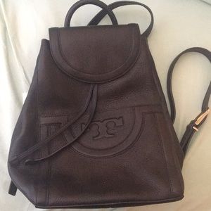 Tory Burch black leather backpack